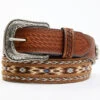 Cody James Men's Southwestern Concho Ribbon Inlay Belt