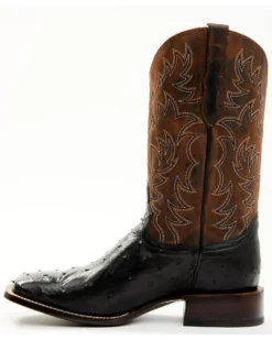 Cody James Men's Saddle Black Full-Quill Ostrich Exotic Western Boots - Broad Square Toe  -Western Denim Store 2000359778 001 P3