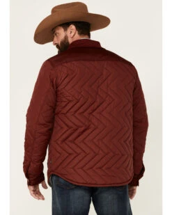 Kimes Ranch Men's Solid Burgundy Skink Zip-Front Quilted Jacket  -Western Denim Store 2000360308 640 P4