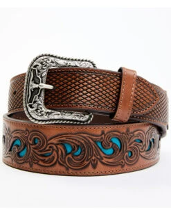 Cody James Men's Basketweave Turquoise Belt