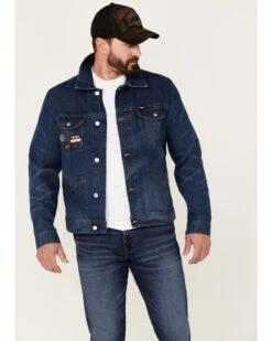 Wrangler X Fender Men's Cowboy Rockstar Patch Denim Jacket