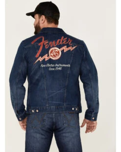 Wrangler X Fender Men's Cowboy Rockstar Patch Denim Jacket  -Western Denim Store 2000362151 402 P4