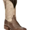 Tony Lama Men's Jinglebob Brown Leather Western Boots - Broad Square Toe 