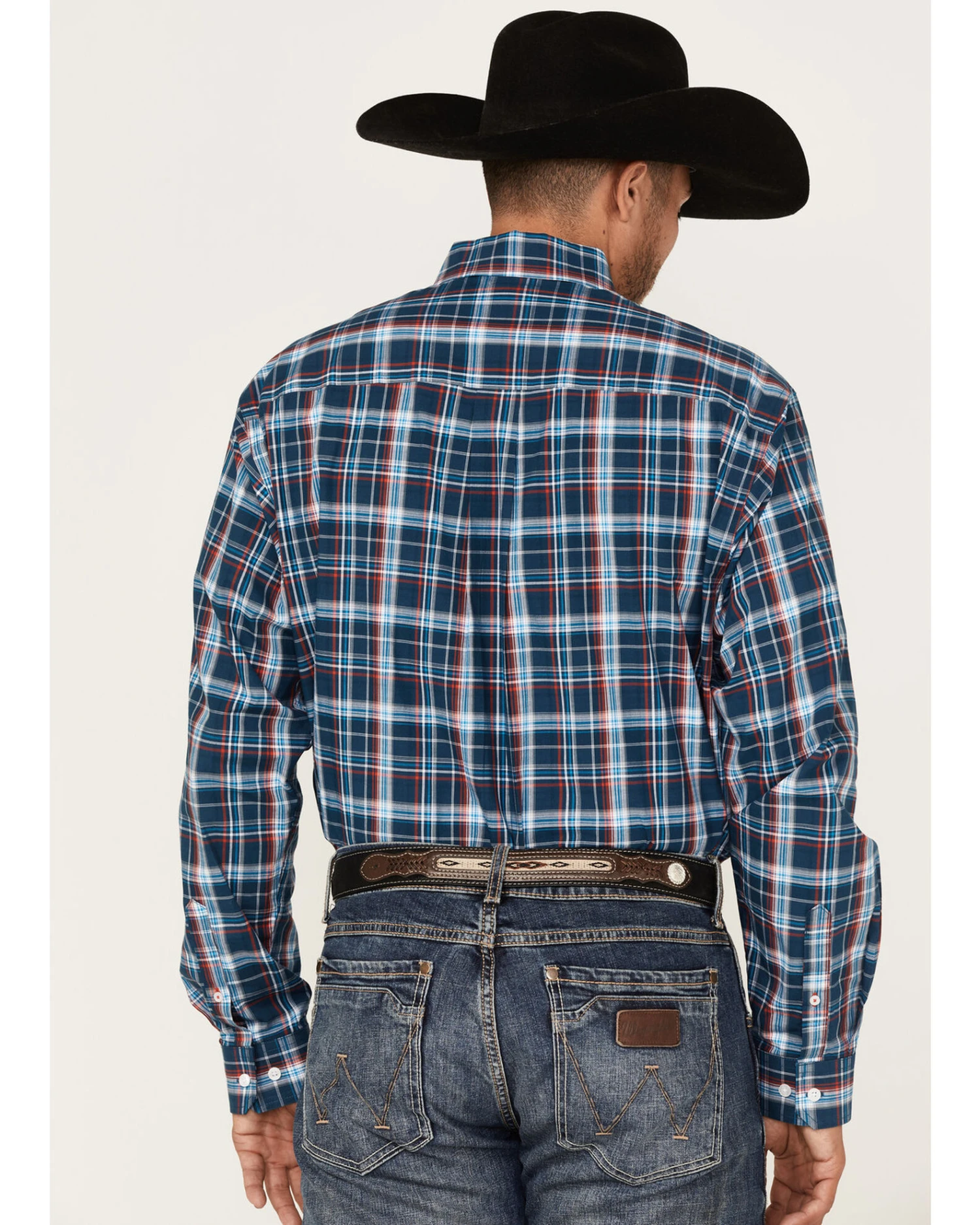 Cinch Men's Large Plaid Print Long Sleeve Button Down Western Shirt 4 Cinch Men's Large Plaid Print Long Sleeve Button Down Western Shirt - Image 4