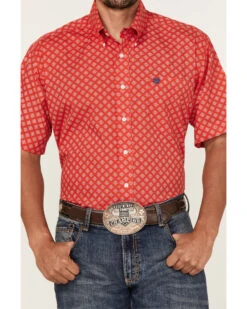 Cinch Men's Diamond Geo Print Short Sleeve Button Down Western Shirt  -Western Denim Store 2000363599 600 P3