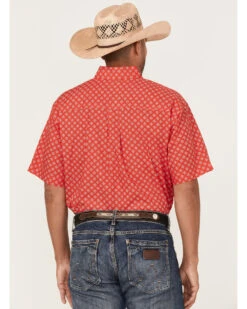 Cinch Men's Diamond Geo Print Short Sleeve Button Down Western Shirt  -Western Denim Store 2000363599 600 P4