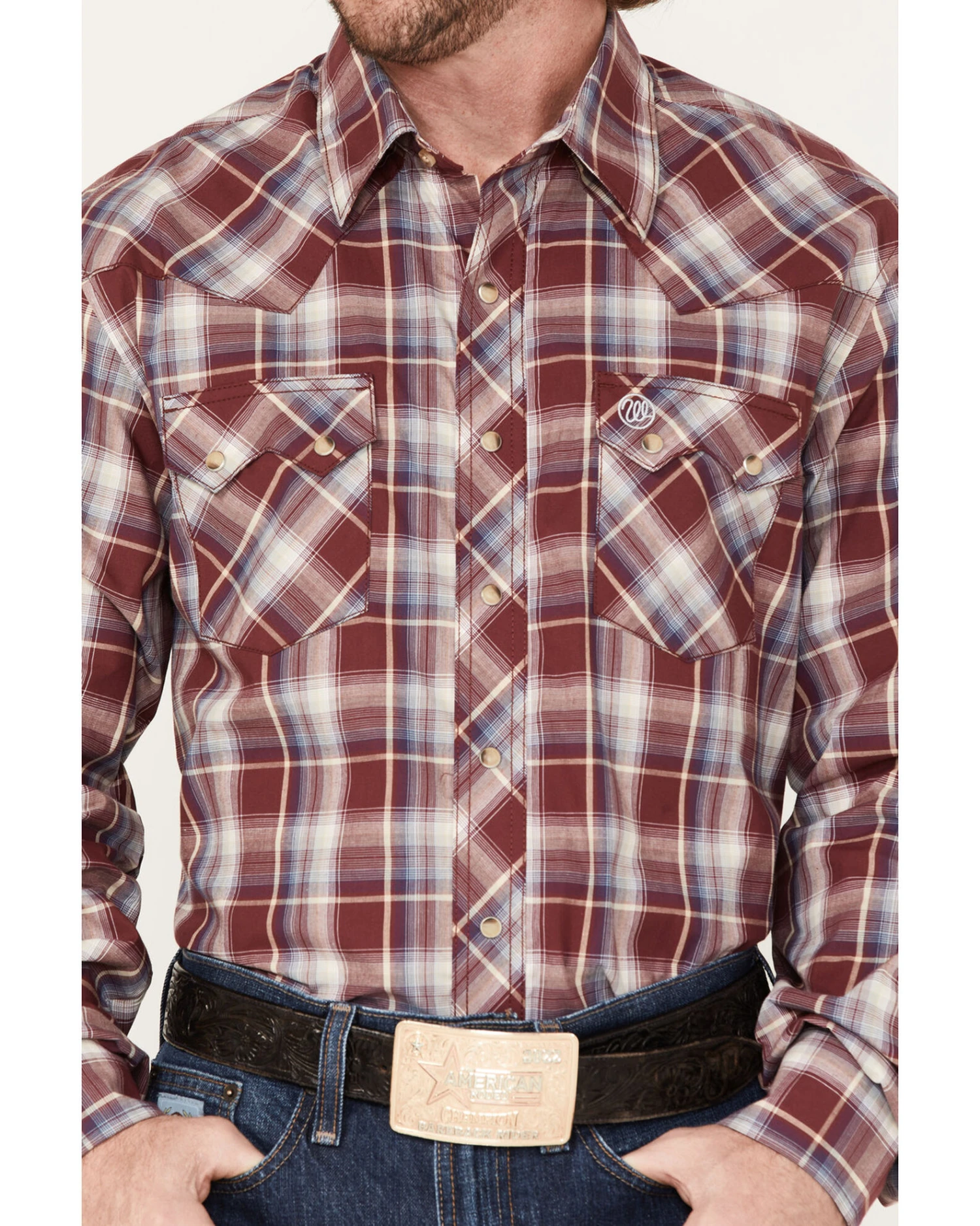 Wrangler Retro Men's Plaid Snap Western Shirt 3 Wrangler Retro Men's Plaid Snap Western Shirt - Image 3