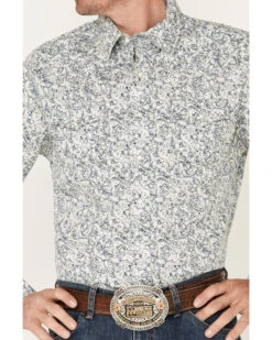 Wrangler Retro Premium Men's Paisley Print Long Sleeve Pearl Snap Western Shirt - Tall  -Western Denim Store 2000365978 410 P3