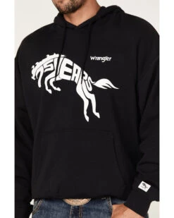 Wrangler Men's 75 Years Black Horse Graphic Hooded Sweatshirt 6 Wrangler Men's 75 Years Black Horse Graphic Hooded Sweatshirt -Western Denim Store 2000366793 001 P3