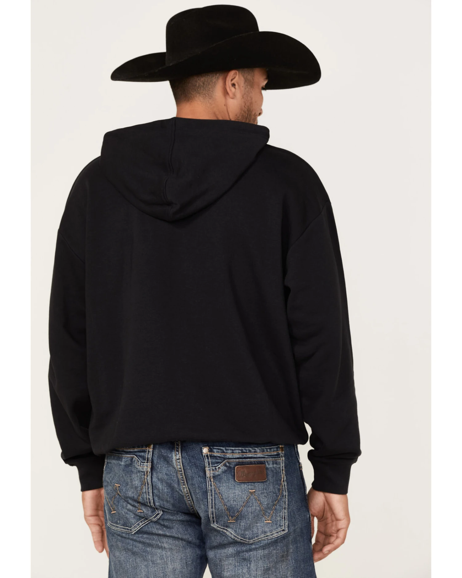 Wrangler Men's 75 Years Black Horse Graphic Hooded Sweatshirt 4 Wrangler Men's 75 Years Black Horse Graphic Hooded Sweatshirt - Image 4