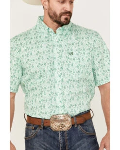 Panhandle Select Men's Allover Floral Print Short Sleeve Button Down Western Shirt 6 Panhandle Select Men's Allover Floral Print Short Sleeve Button Down Western Shirt -Western Denim Store 2000367837 441 P3