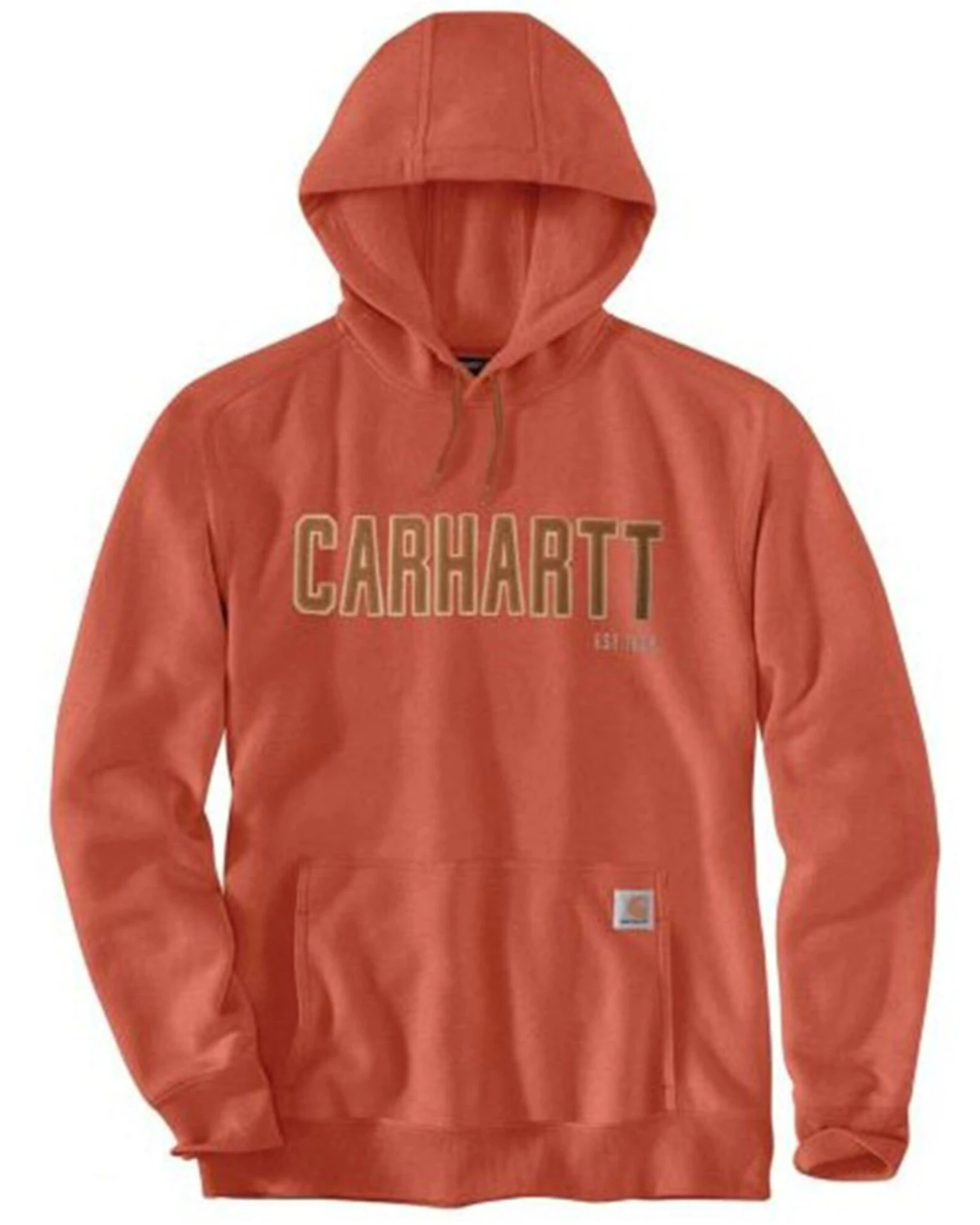 Carhartt Men's Loose Fit Midweight Felt Logo Graphic Hooded Sweatshirt 1 Carhartt Men's Loose Fit Midweight Felt Logo Graphic Hooded Sweatshirt