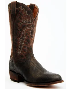 Dan Post Men's Exotic Teju Lizard Leather Tall Western Boots - Round Toe