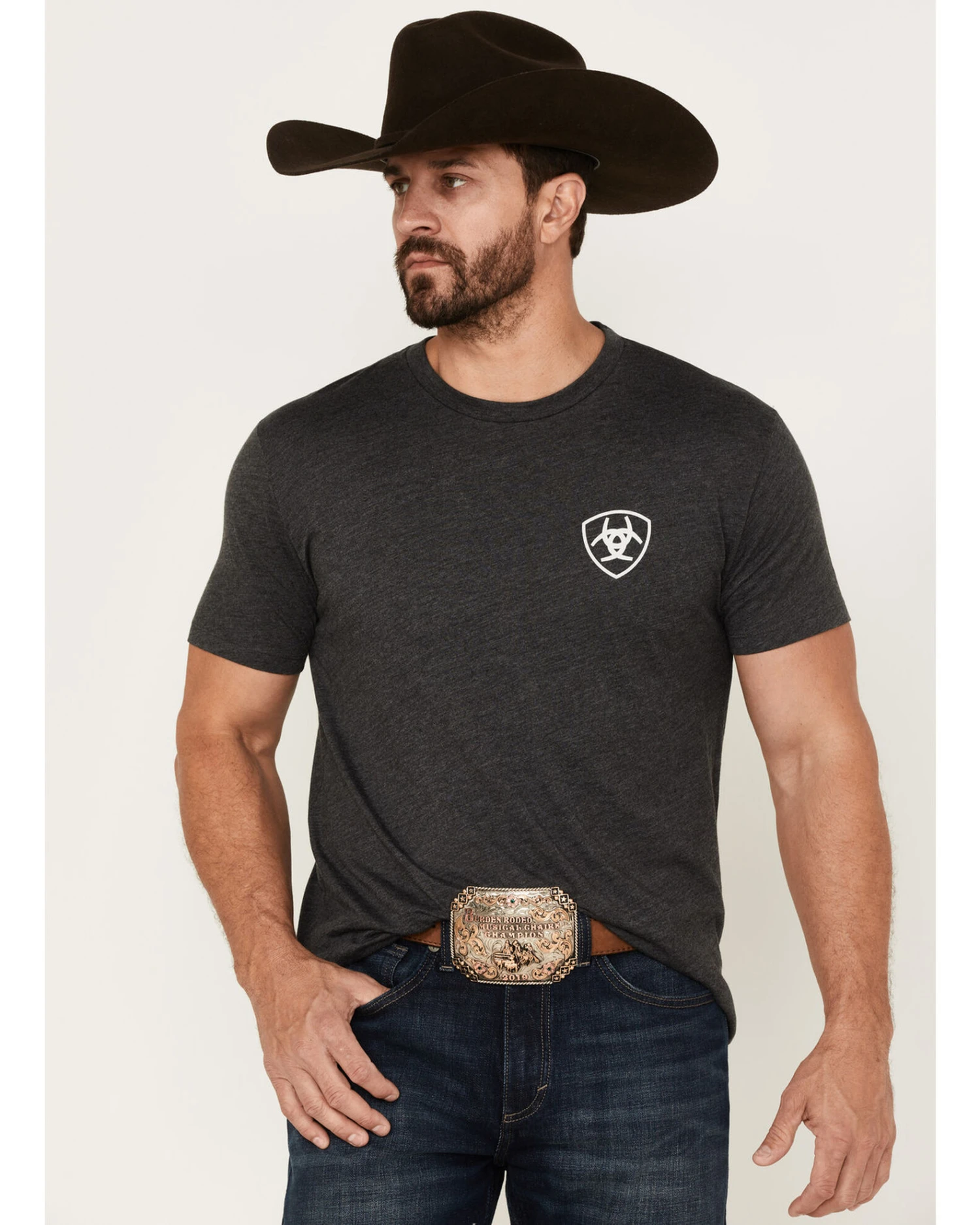 Ariat Men's Woodgrain Americana Shield Logo Graphic T-Shirt 1 Ariat Men's Woodgrain Americana Shield Logo Graphic T-Shirt