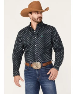 Ariat Men's Beckham Diamond Geo Print Button Down Western ShirtÂ