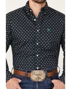 Ariat Men's Beckham Diamond Geo Print Button Down Western Shirt  -Western Denim Store 2000371727 410 P3