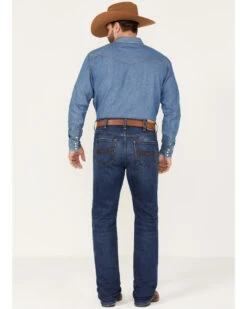 Blue Ranchwear Men's Montana Medium Wash Stackable Straight Stretch Denim Jeans -Western Denim Store 2000373438 414 P3
