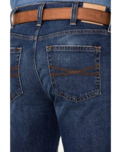 Blue Ranchwear Men's Montana Medium Wash Stackable Straight Stretch Denim Jeans -Western Denim Store 2000373438 414 P4