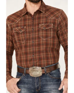 Blue Ranchwear Men's Plaid Print Snap Western Flannel Work Shirt  -Western Denim Store 2000373913 600 P3