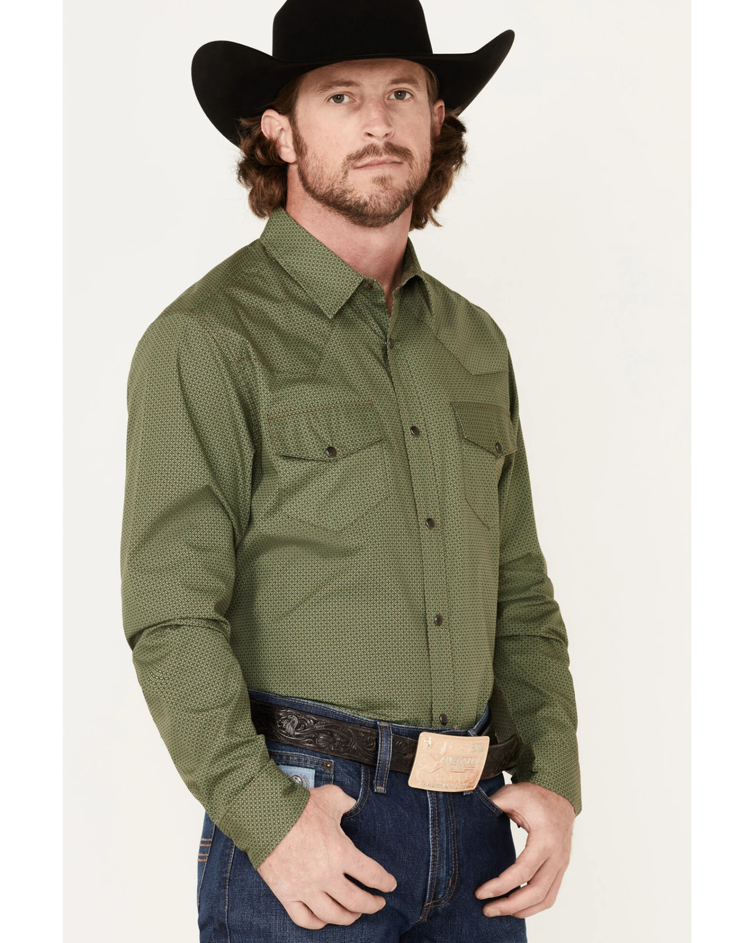 Gibson Men's Elderflower Geo Print Snap Western Shirt 2 Gibson Men's Elderflower Geo Print Snap Western Shirt - Image 2