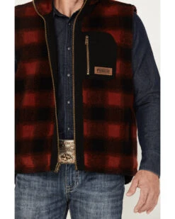 Pendleton Men's Ridgeline Buffalo Checker Fleece Vest -Western Denim Store 2000374618 600 P3