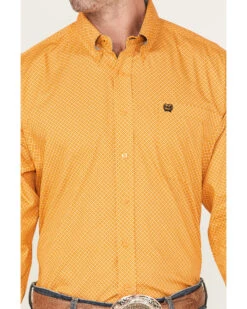Cinch Men's All-Over Box Print Button Down Western Shirt  -Western Denim Store 2000375254 710 P3
