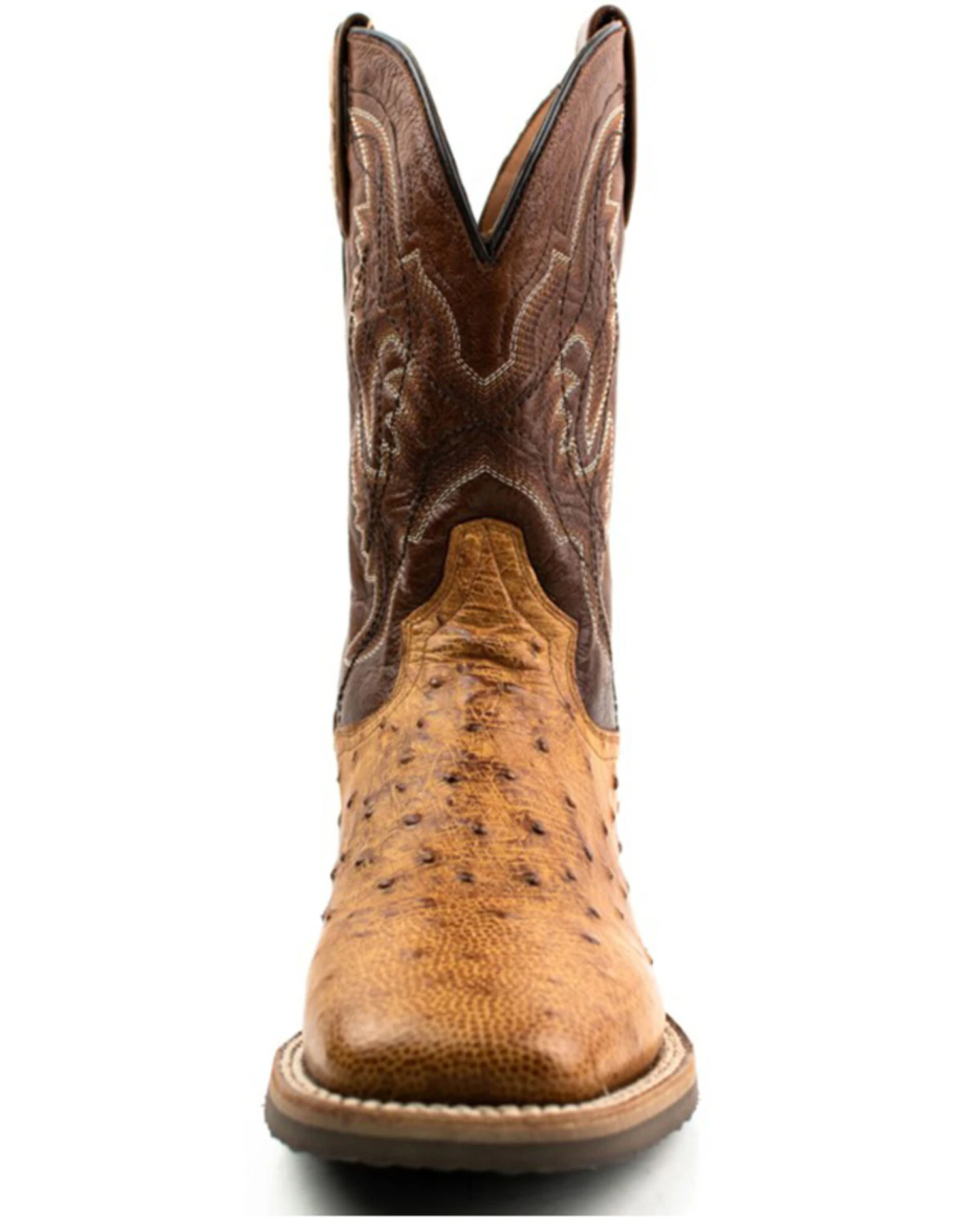Dan Post Men's Saddle Hand Quill Ostrich Western Boots - Broad Square Toe 4 Dan Post Men's Saddle Hand Quill Ostrich Western Boots - Broad Square Toe - Image 4