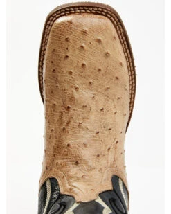 Dan Post Men's Hand Ostrich Quill Western Boots - Broad Square Toe -Western Denim Store 2000381788 100 P6