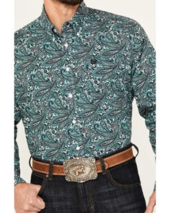 Cinch Men's Paisley Print Long Sleeve Button-Down Western Shirt -Western Denim Store 2000383990 442 P3