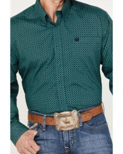 Cinch Men's Medallion Geo Print Long Sleeve Button-Down Western Shirt -Western Denim Store 2000383992 442 P3
