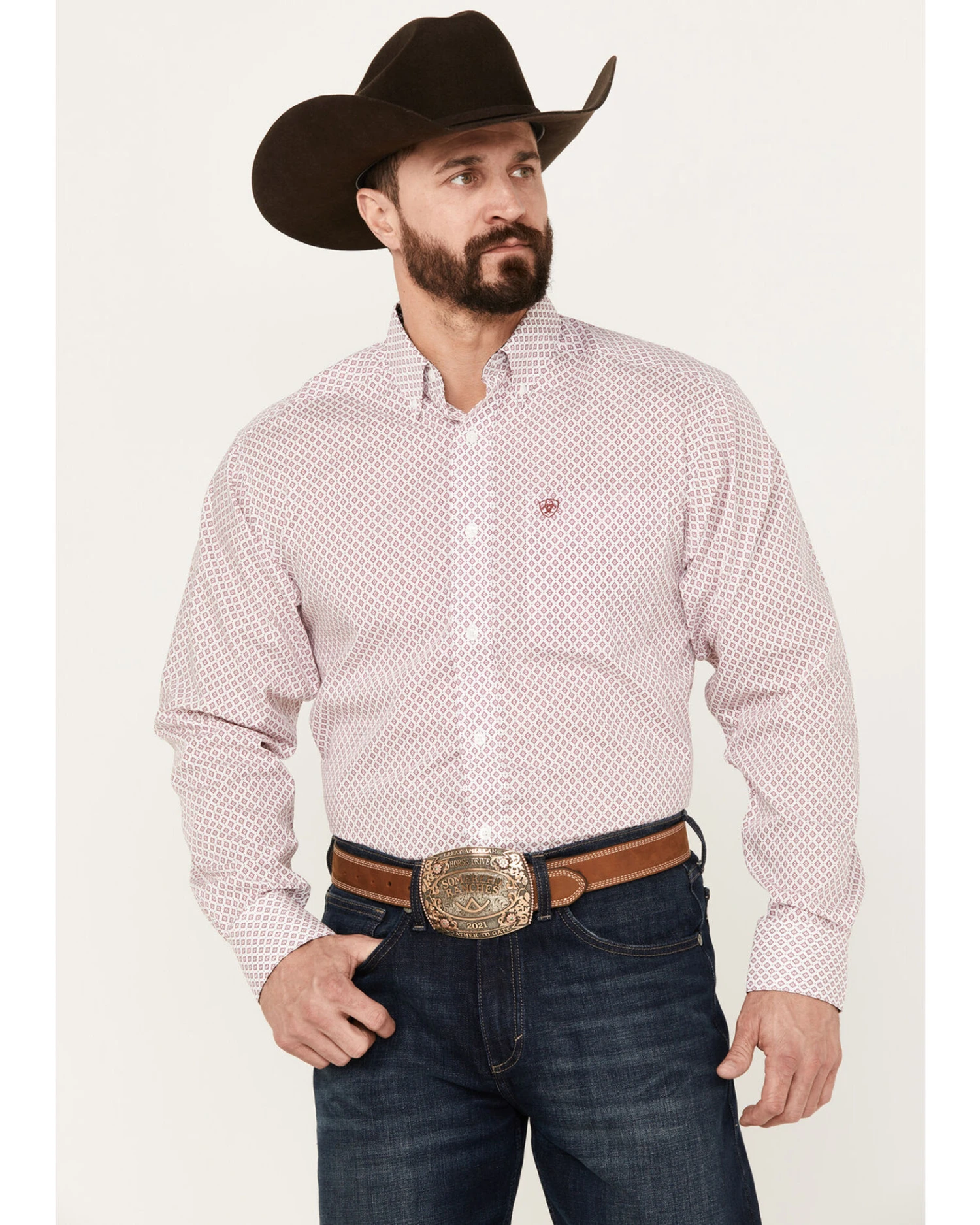 Ariat Men's Oakly Classic Fit Long Sleeve Button Down Western Shirt 1 Ariat Men's Oakly Classic Fit Long Sleeve Button Down Western Shirt