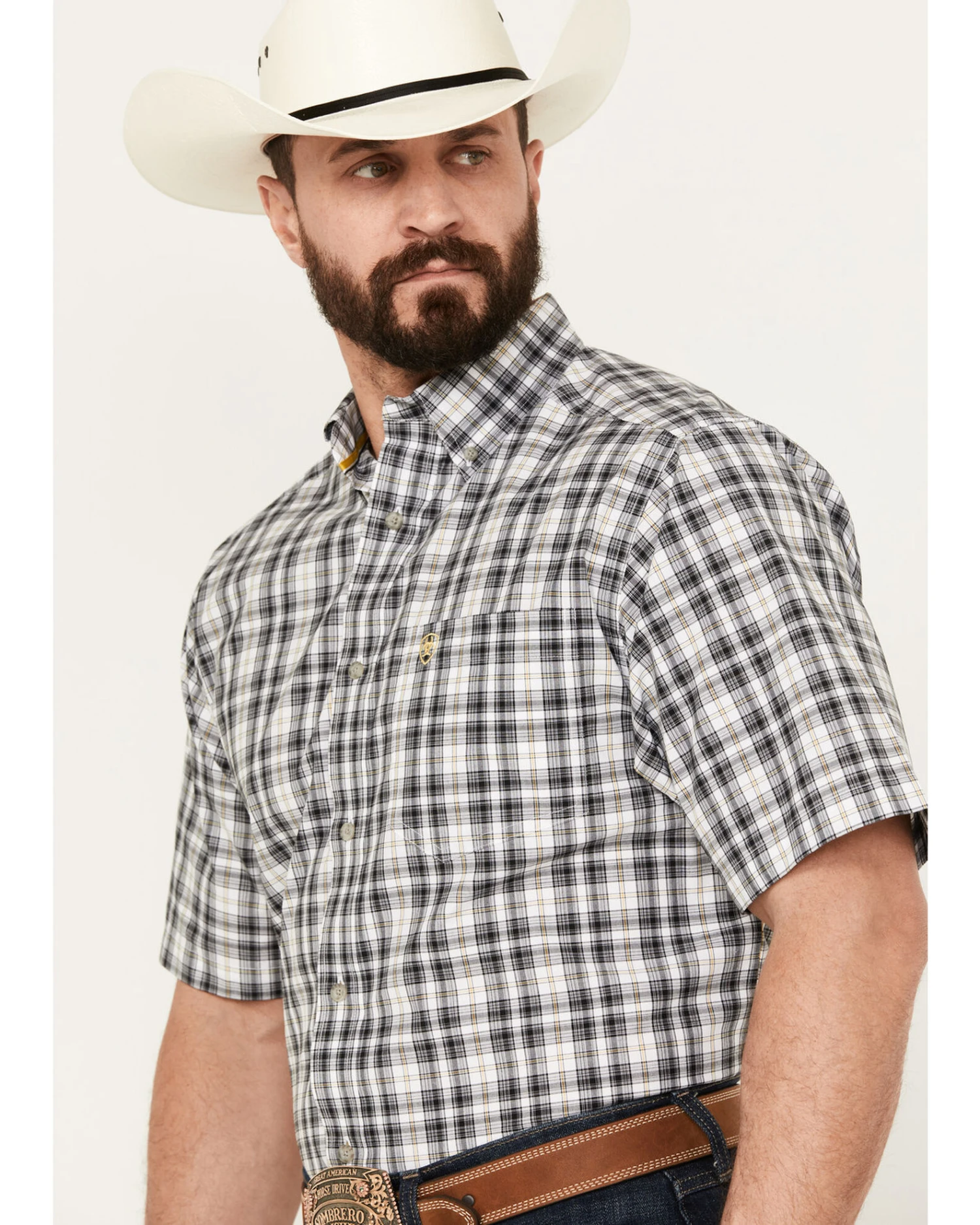 Ariat Men's Pro Series Davin Classic Fit Short Sleeve Button Down Western Shirt 2 Ariat Men's Pro Series Davin Classic Fit Short Sleeve Button Down Western Shirt - Image 2