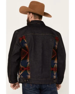Wrangler X Pendleton Men's Dark Wash Denim Jacket  -Western Denim Store 2000384601 417 P4