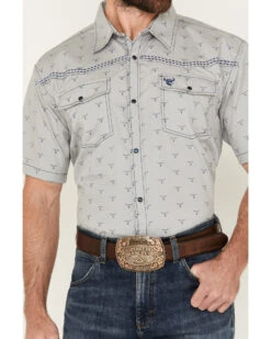 Cowboy Hardware Men's All Over Skull Long Sleeve Western Snap Shirt -Western Denim Store 2000385264 025 P3