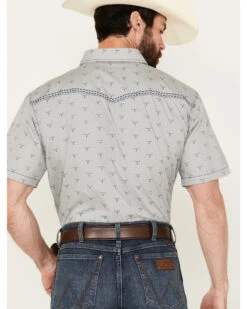 Cowboy Hardware Men's All Over Skull Long Sleeve Western Snap Shirt -Western Denim Store 2000385264 025 P4