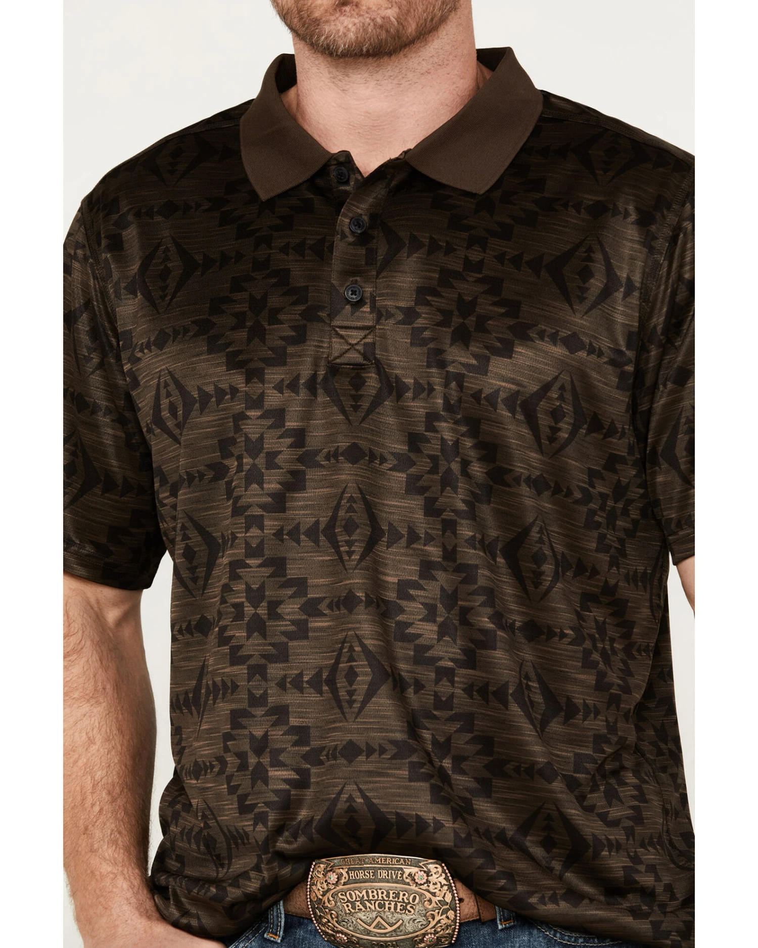 RANK 45 Men's Southwestern Polo 3 RANK 45 Men's Southwestern Polo - Image 3