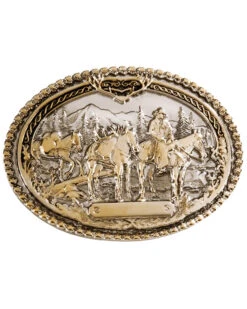 Montana Silversmiths Pack Horse And Rider Buckle
