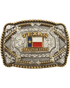 Cody James Red White And Blue Square Texas Belt Buckle