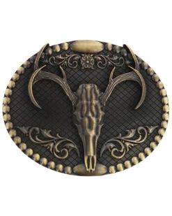 Cody JamesĀ® Men's Deer Skull BeltĀ Buckle